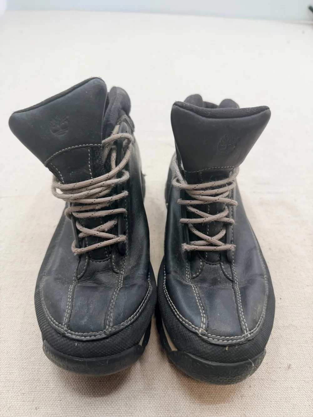 Timberland Black Leather Men's Lace-Up Boots
